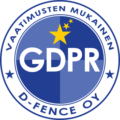 Vaatimusten mukainen GDPR D-Fence